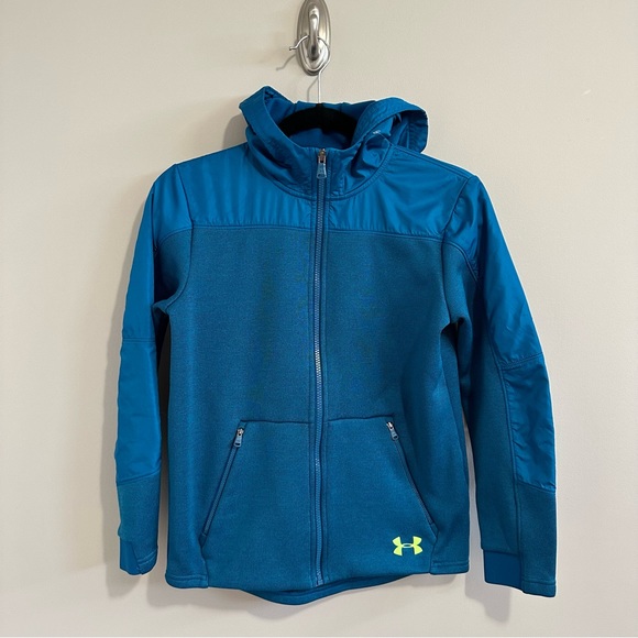 NWOT UNDER ARMOUR Cold Gear Storm Full Zip Jacket Hoodie Youth Medium YMD - Picture 2 of 11